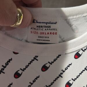 New Set Of 2 Shirts A Champion White and Black Logo Tee 2XL Plus All White 3x